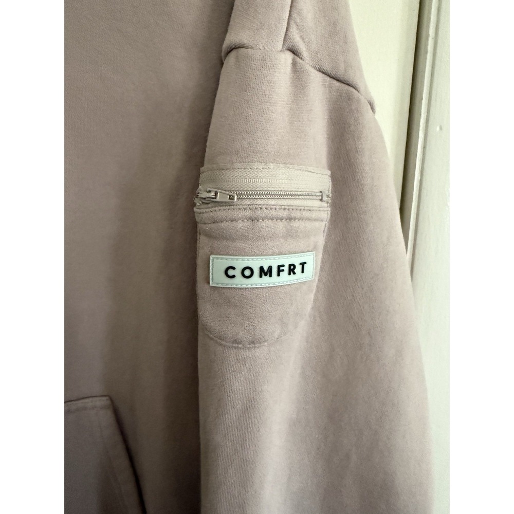 Comfrt Unisex Adults' Solid Travel Essentials Pullover Hoodie NC3 Bark Small - Picture 7 of 10
